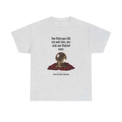 Unisex T-Shirt mit Zitat - Lichtenberg - Vom Wahrsagen – front