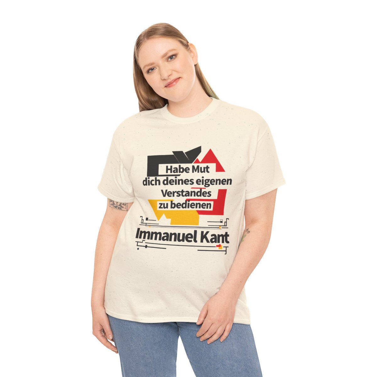 Unisex T-Shirt mit Zitat - Kant - Habe Mut Bauhaus – person-2