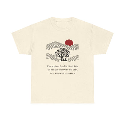Unisex T-Shirt mit Zitat - Zuccalmaglio - Kein schöner Land – front