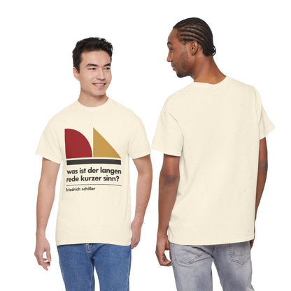 Unisex T-Shirt mit Zitat - Schiller - Der langen Rede kurzer Sinn – duo