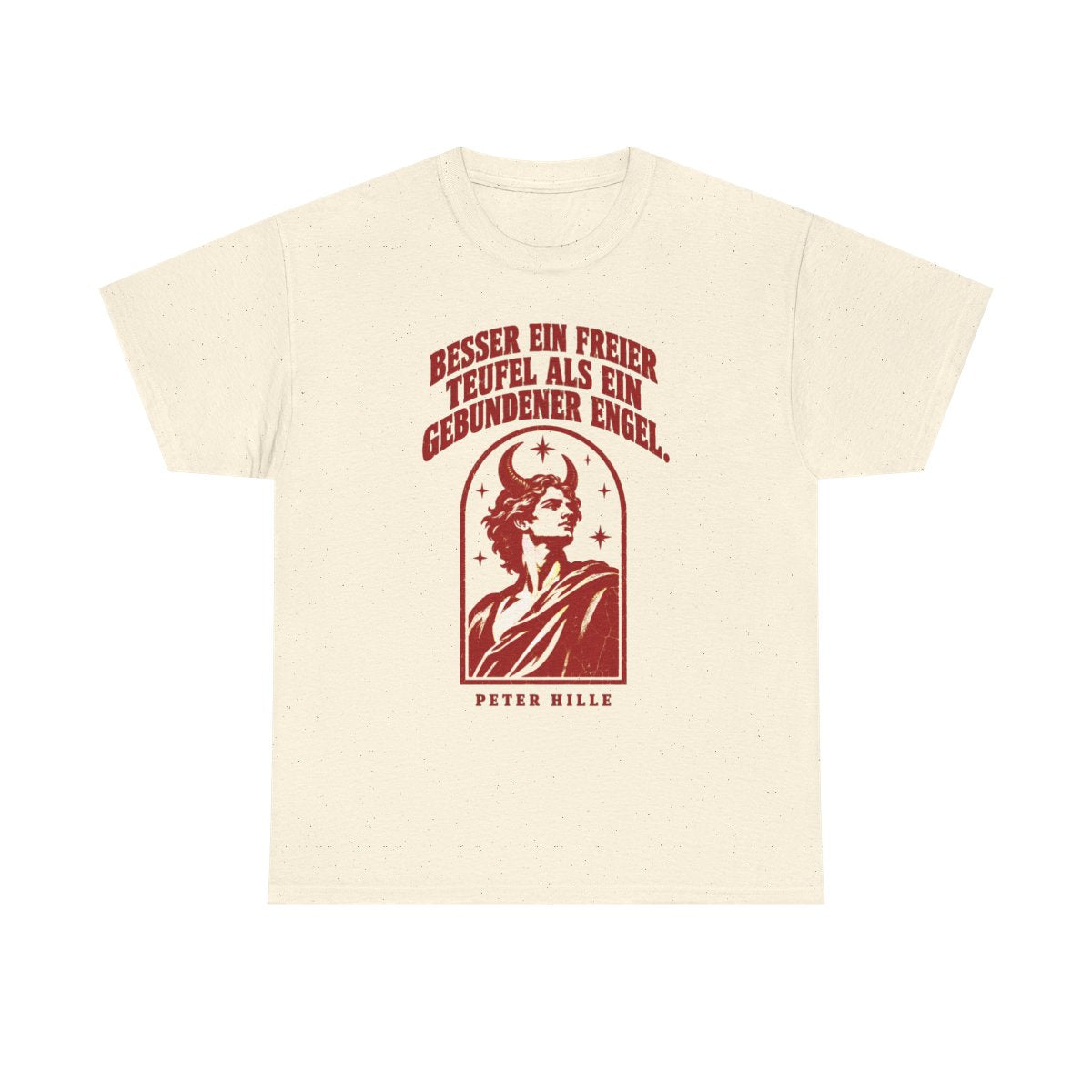 Unisex T-Shirt mit Zitat - Hille - Besser ein freier Teufel Vintage – front