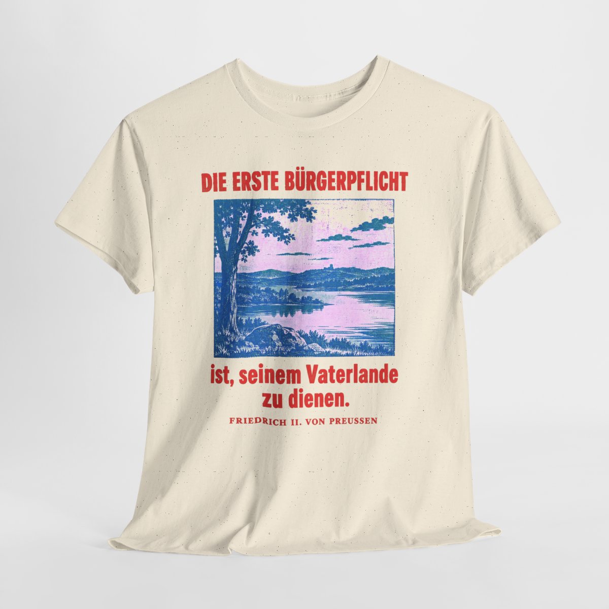 Unisex T-Shirt mit Zitat - Preußen - Die erste Bürgerpflicht – hanging-1