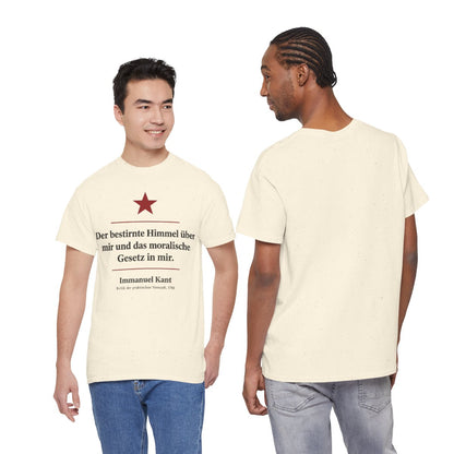 Unisex T-Shirt mit Zitat - Kant - Der bestirnte Himmel über mir Symbol – duo