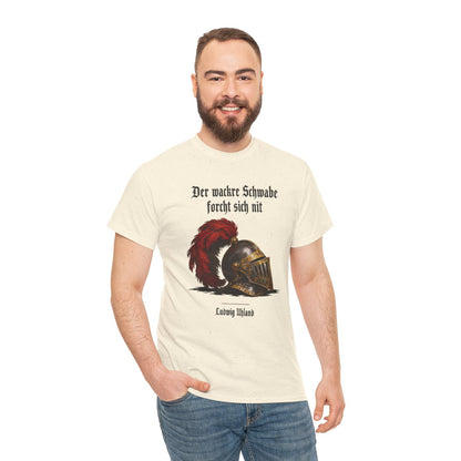 Unisex T-Shirt mit Zitat - Uhland - Der wackre Schwabe – person-3