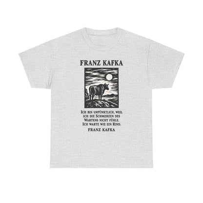 Unisex T-Shirt mit Zitat - Kafka - Ich bin unpünktlich – front