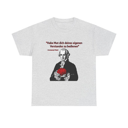 Unisex T-Shirt mit Zitat - Kant - Habe Mut Gehirn – front