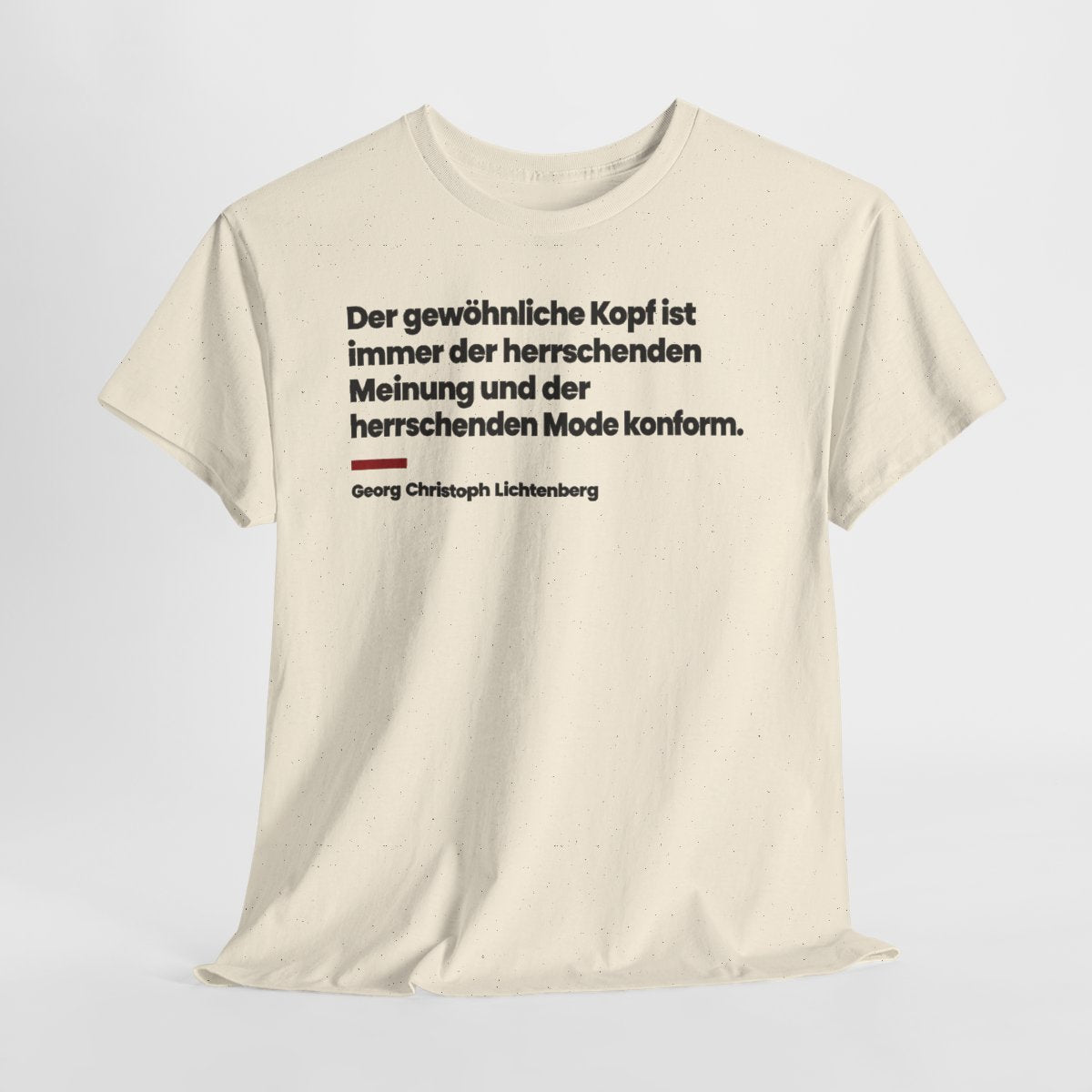 Unisex T-Shirt mit Zitat - Lichtenberg - Der gewöhnliche Kopf ist immer – hanging-1