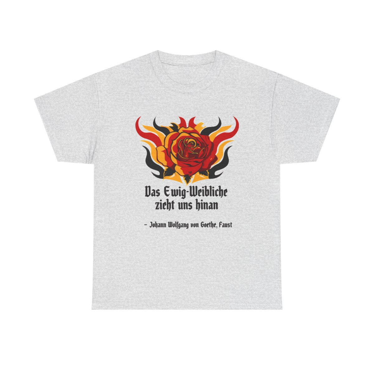 Unisex T-Shirt mit Zitat - Goethe - Das Ewig-Weibliche – front