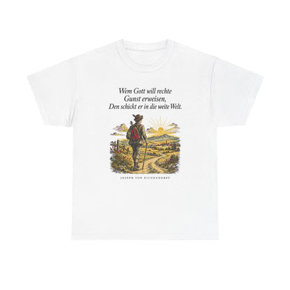 Unisex T-Shirt mit Zitat - Eichendorff - In die weite Welt – front