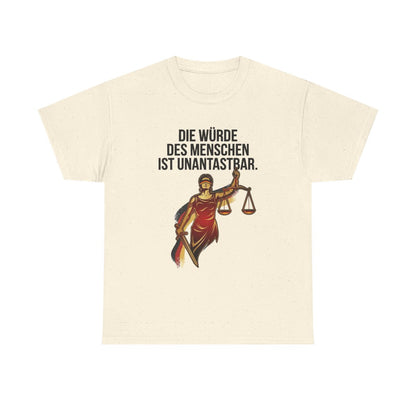 Unisex T-Shirt mit Zitat - Grundgesetz - Die Würde des Menschen – front