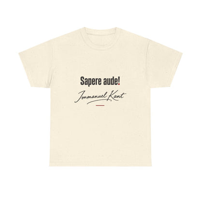 Unisex T-Shirt mit Zitat - Kant - Sapere aude Signatur – front