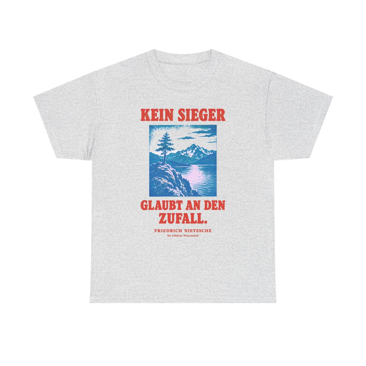 Unisex T-Shirt mit Zitat - Nietzsche - Kein Sieger glaubt an den Zufall – front