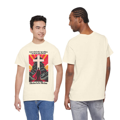 Unisex T-Shirt mit Zitat - Heine - Gott wird mir verzeihen – duo