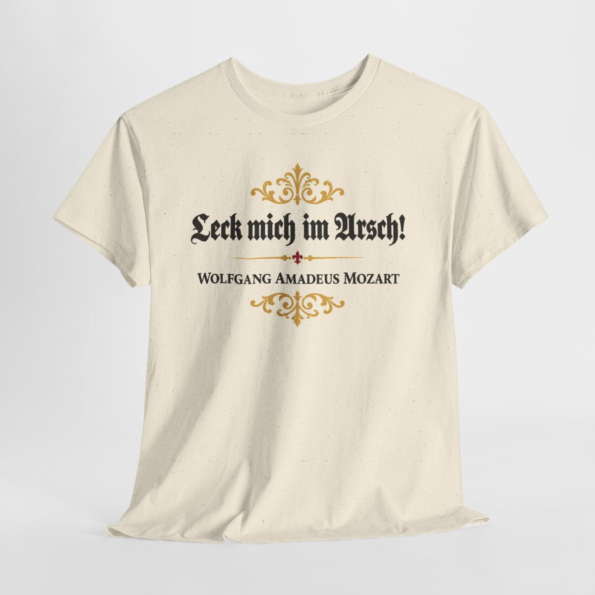 Unisex T-Shirt mit Zitat - Mozart - Leck mich im Arsch – hanging-1