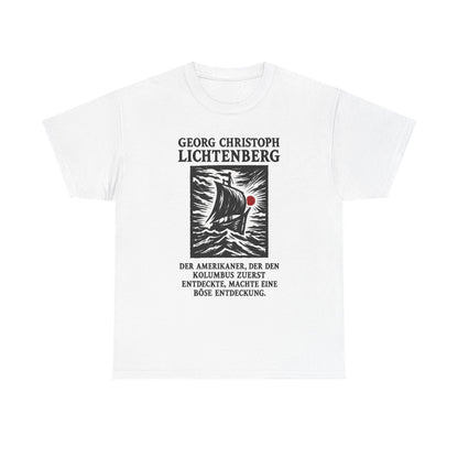 Unisex T-Shirt mit Zitat - Lichtenberg - Der Amerikaner – front