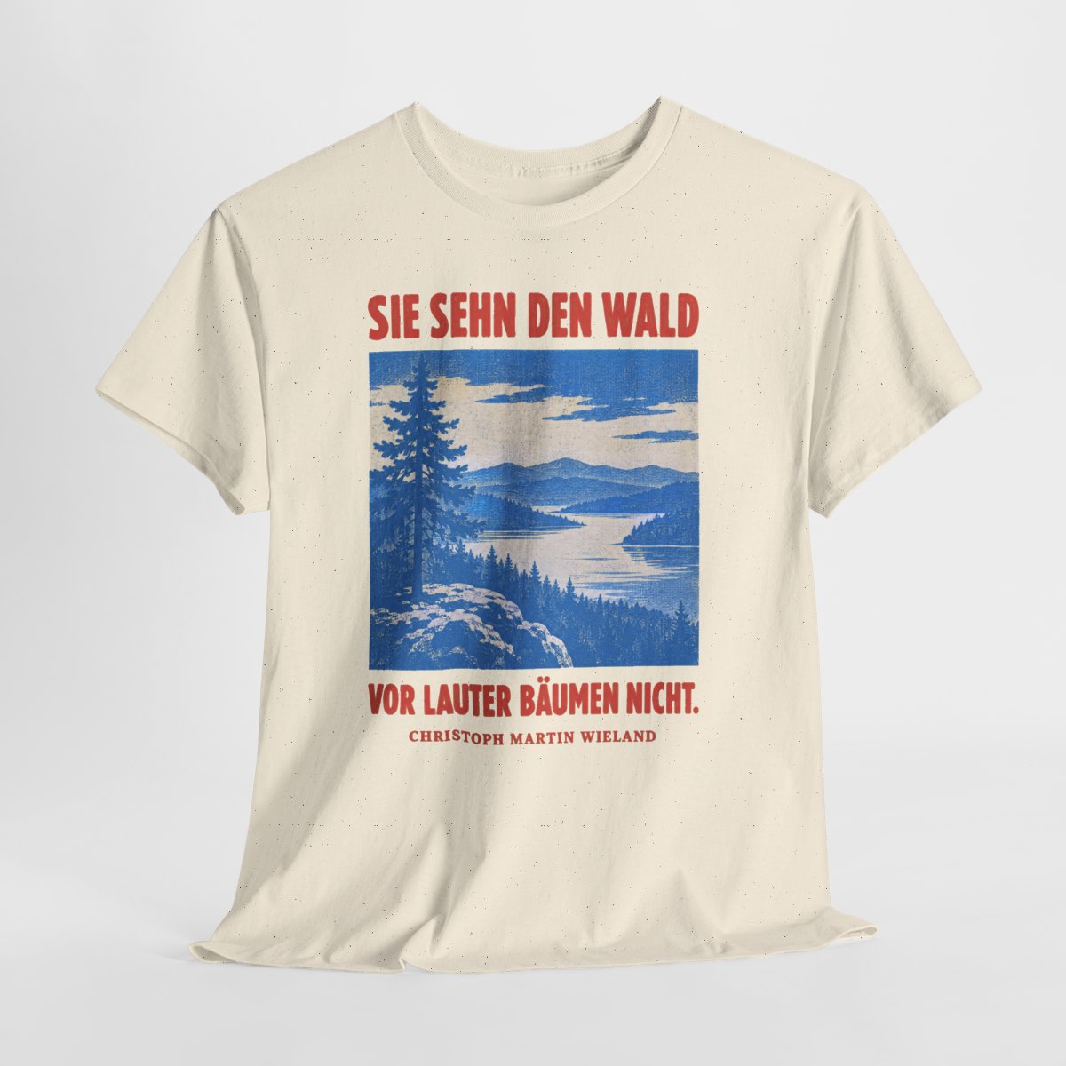 Unisex T-Shirt mit Zitat - Wieland - Sie sehn den Wald vor – hanging-1