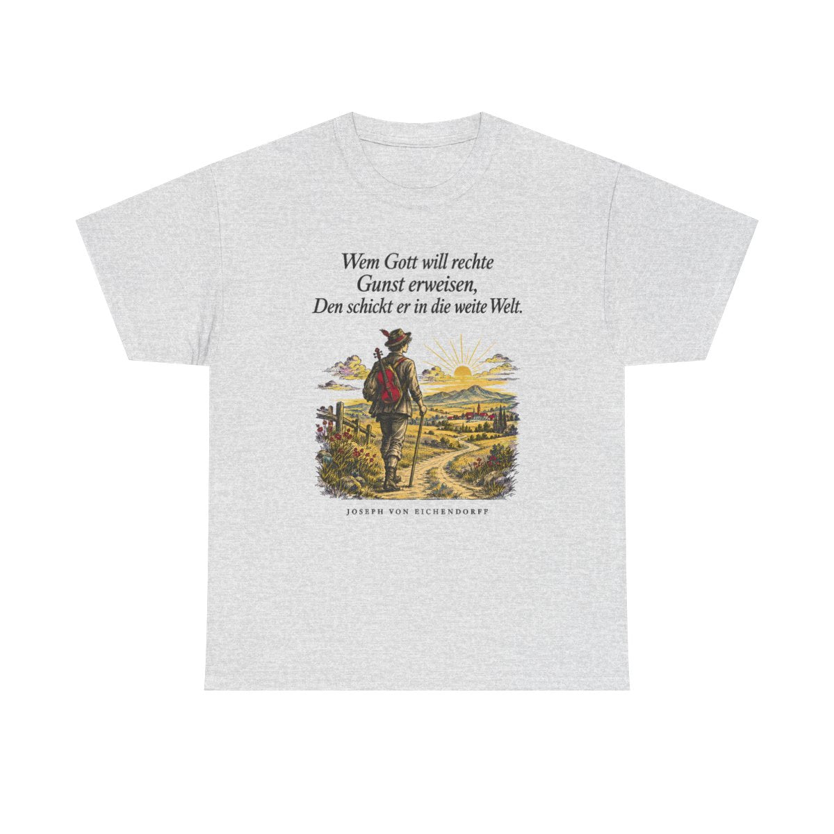 Unisex T-Shirt mit Zitat - Eichendorff - In die weite Welt – front