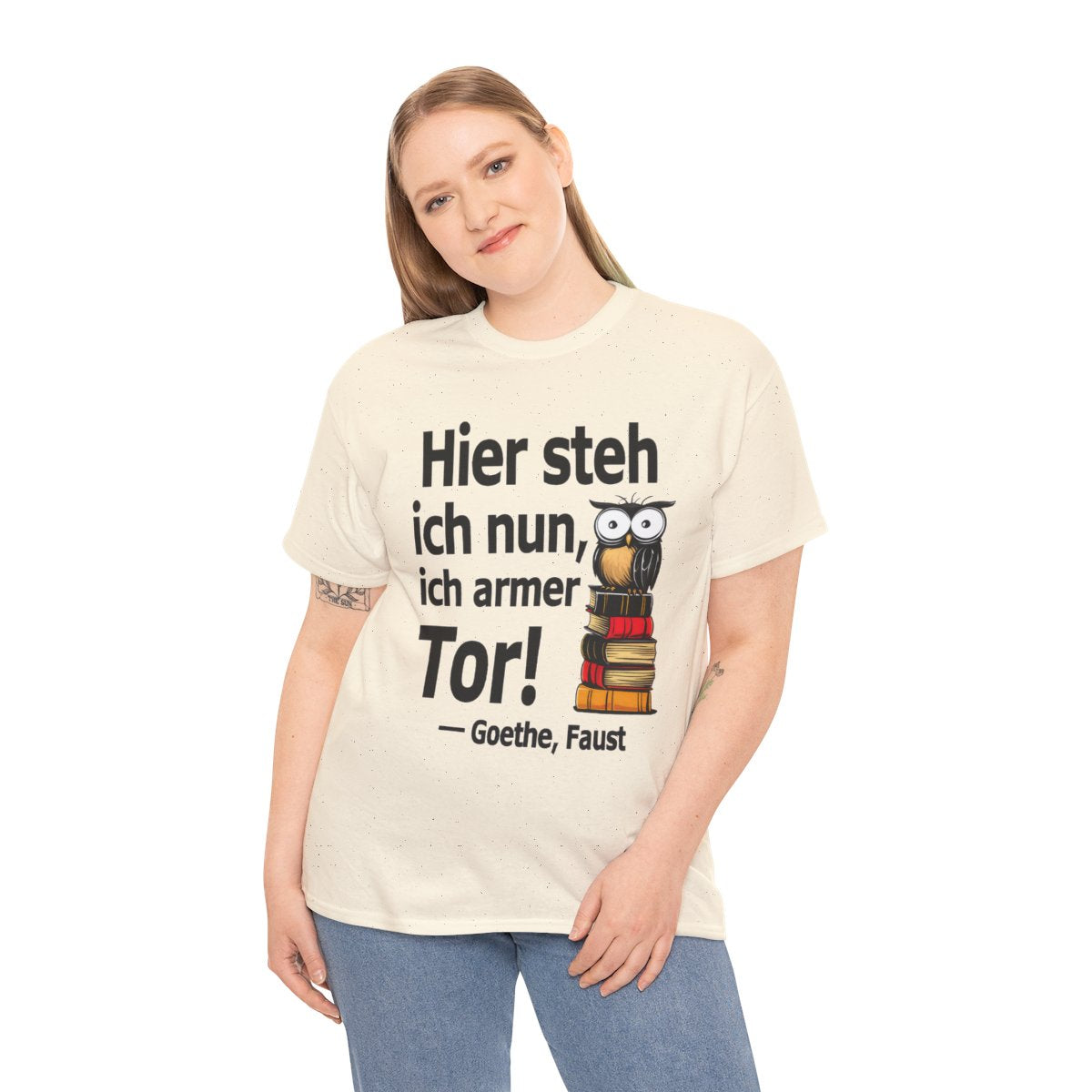 Unisex T-Shirt mit Zitat - Goethe - Ich armer Tor – person-2