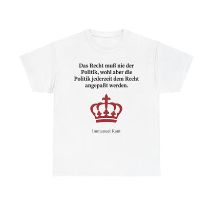 Unisex T-Shirt mit Zitat - Kant - Das Recht muß nie Symbol – front