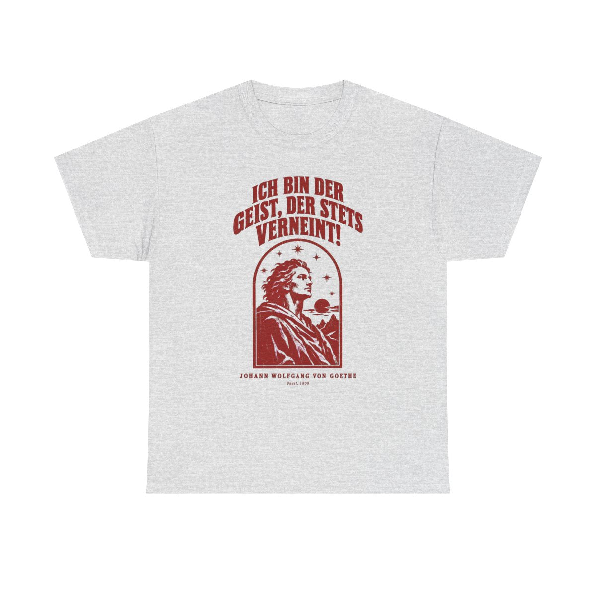 Unisex T-Shirt mit Zitat - Goethe - Ich bin der Geist, der stets verneint – front