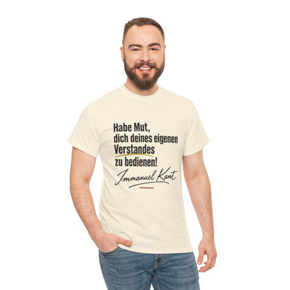 Unisex T-Shirt mit Zitat - Kant - Habe Mut Signatur – person-3