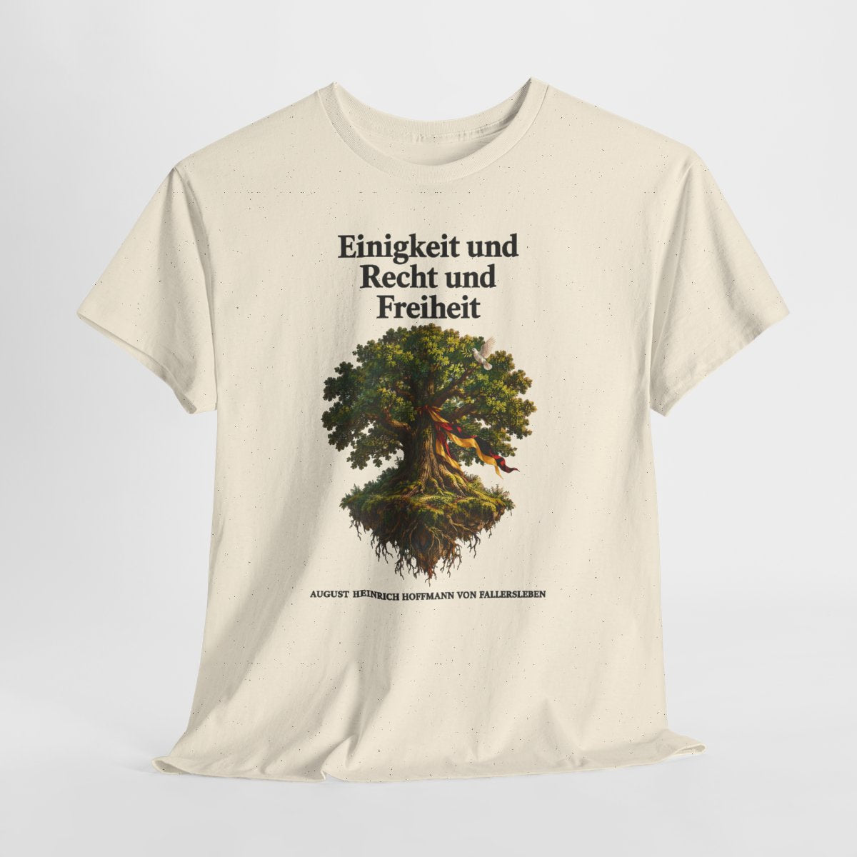 Unisex T-Shirt mit Zitat - Fallersleben - Einigkeit und Recht und Freiheit – hanging-1