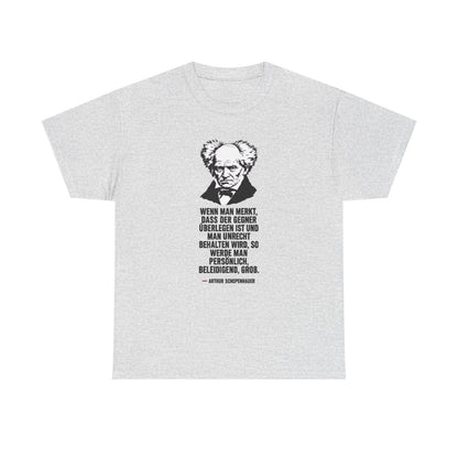 Unisex T-Shirt mit Zitat - Schopenhauer - Persönlich beleidigend grob – front