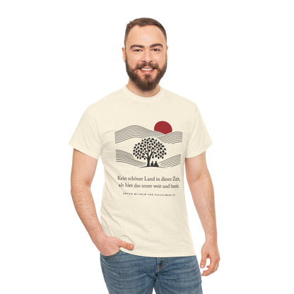 Unisex T-Shirt mit Zitat - Zuccalmaglio - Kein schöner Land – person-3