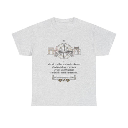 Unisex T-Shirt mit Zitat - Goethe - Orient und Okzident – front